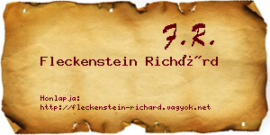 Fleckenstein Richárd névjegykártya