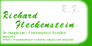 richard fleckenstein business card