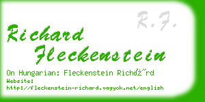 richard fleckenstein business card
